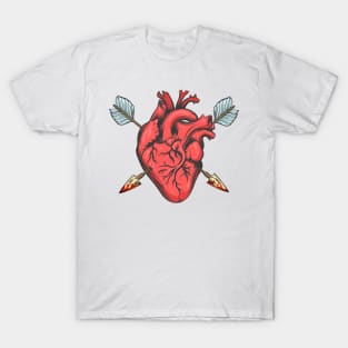 Heart Pierced by Two Arrows T-Shirt